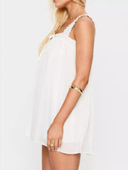 Frill Square Neck Mini Dress