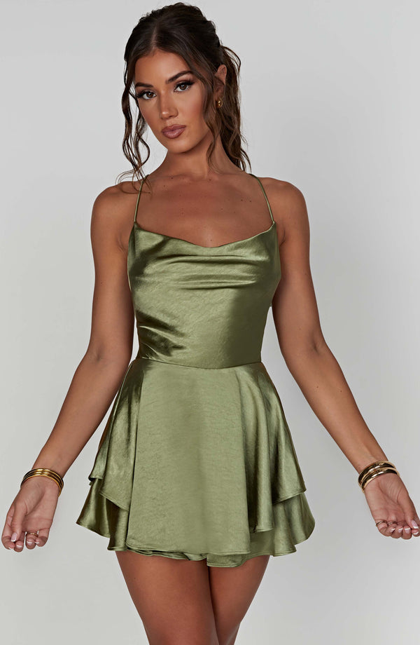 Halter Satin Backless Elegant Short Dress