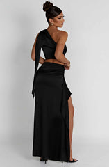 Payela Split Maxi Satin Dress