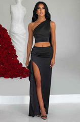 Payela Split Maxi Satin Dress