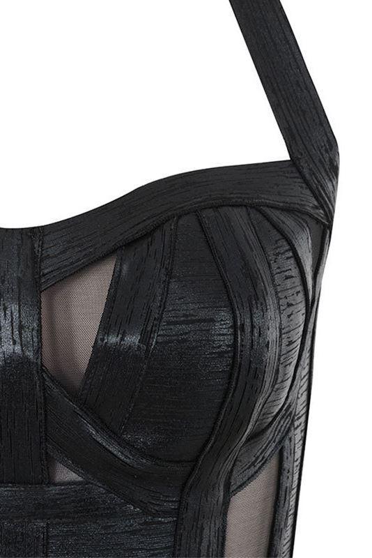 Halter Glue Bandage Dress