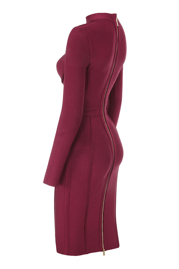 Elegantly Made Winy Bandage Full sleeve Dress