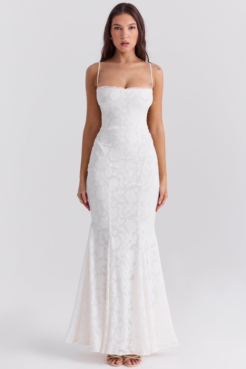 Alyia Elegant Maxi Dress-White