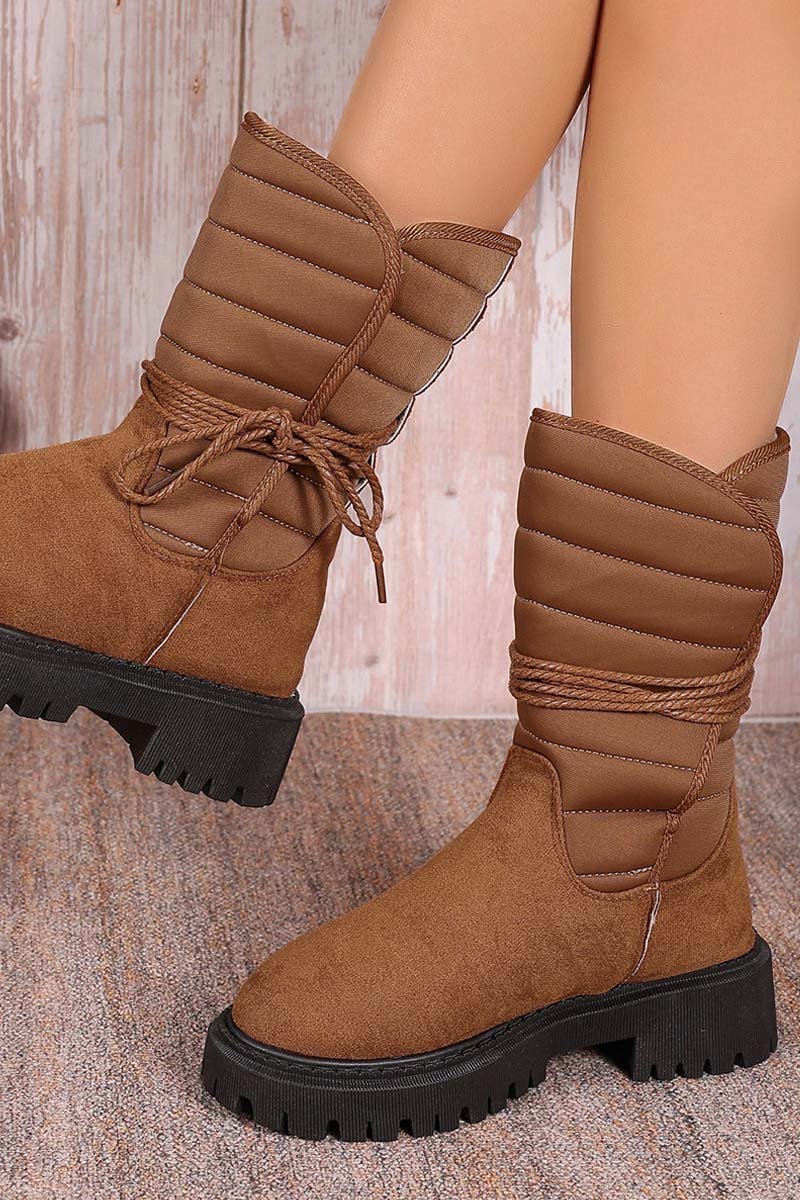 fleece warm strap outer cotton boots