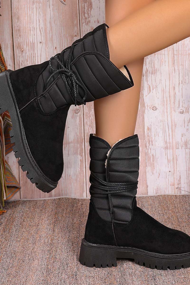 fleece warm strap outer cotton boots