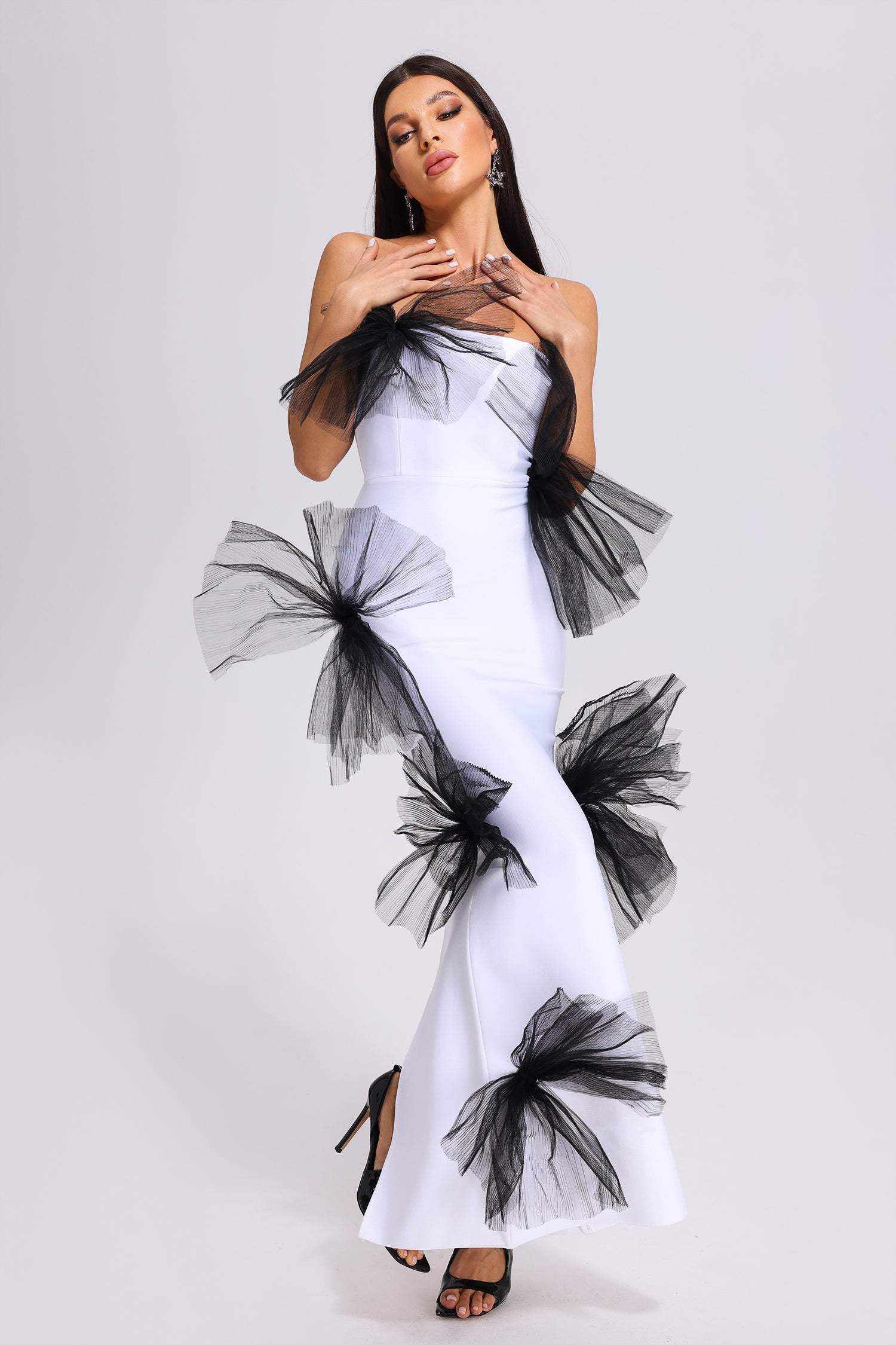 Charming Signature Celeb Dress-White