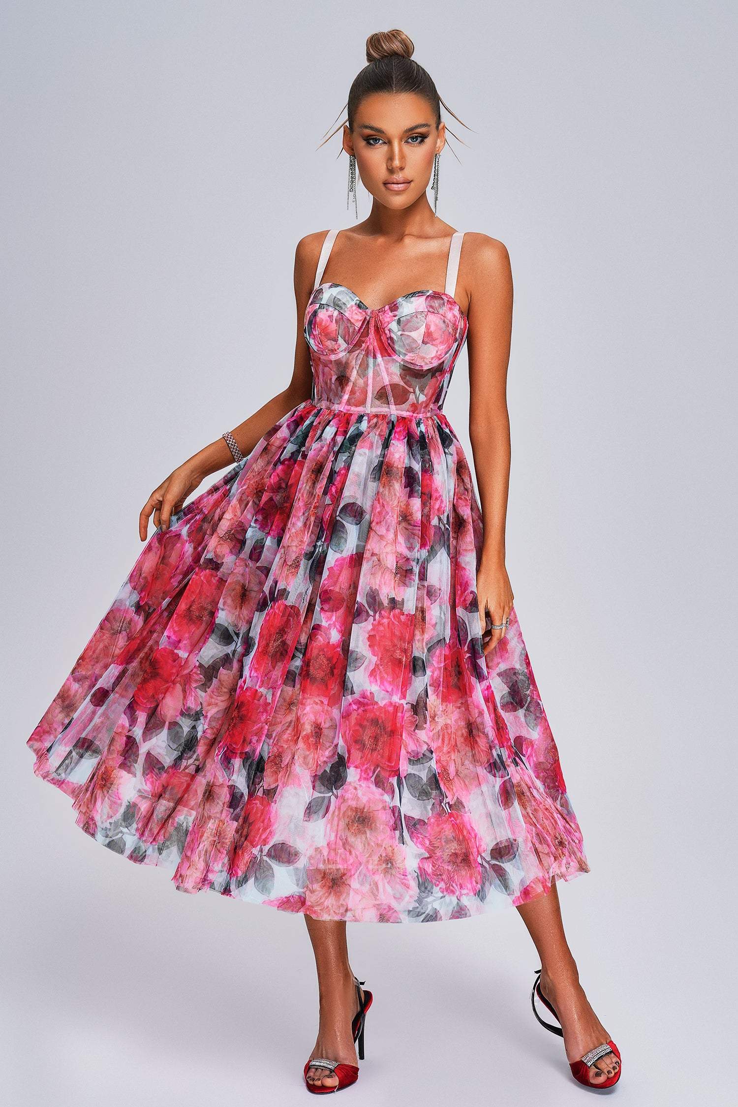 Deirra Floral Midi Dress
