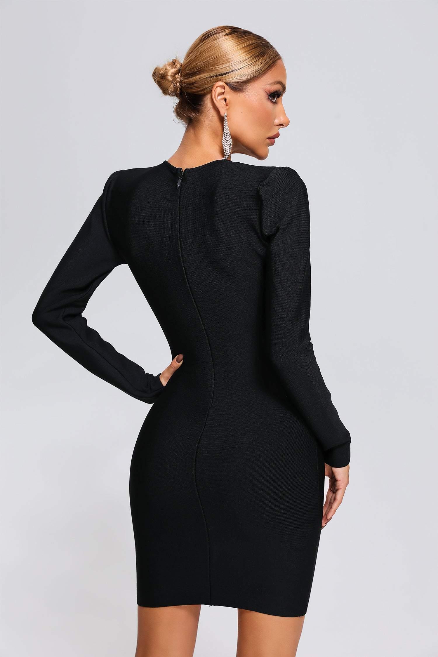 Alyia Diamonate Low-cut Dress