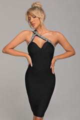 Crystal cocktail Dress-Black