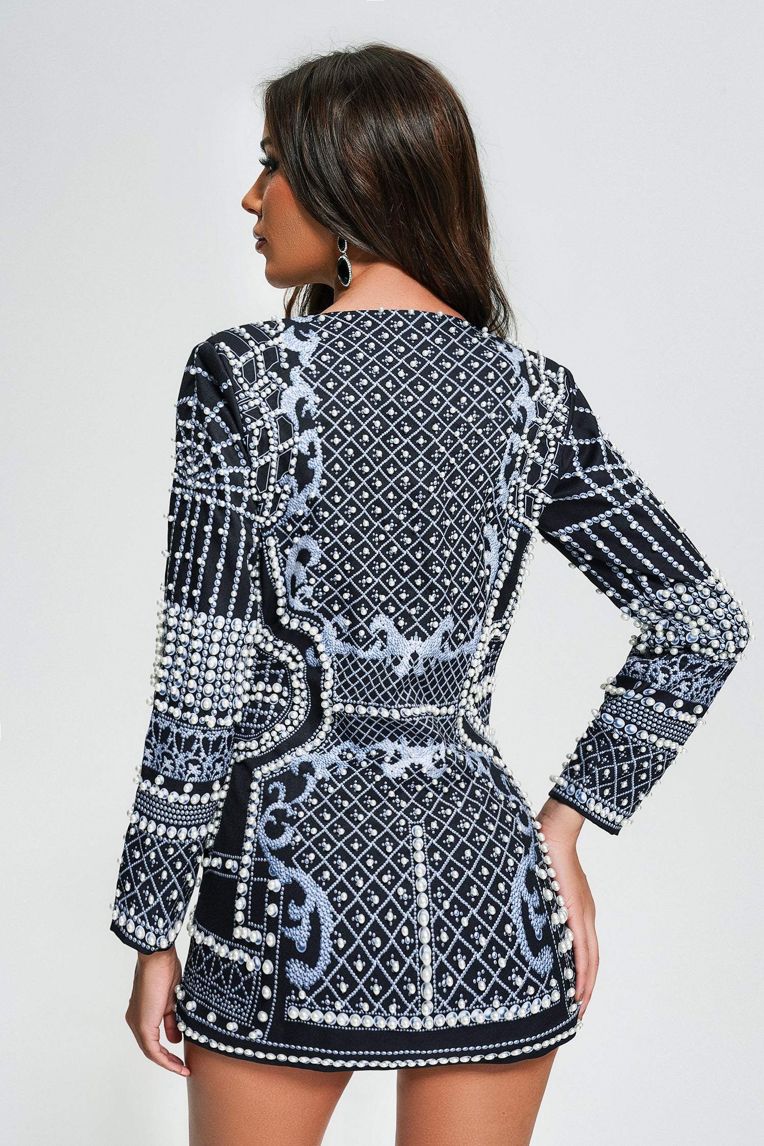 Padded Suit Jacket Bubble Bead Dress