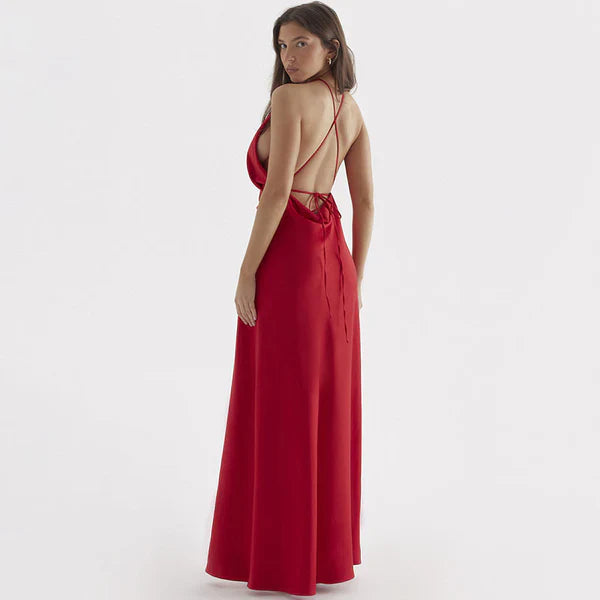Aerilla Halter Backless Split Dress