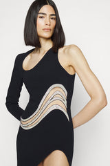 Evening See-through One Shoulder Dress