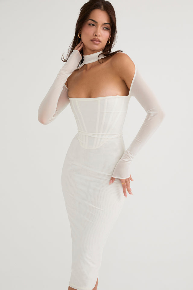 CHIC CORSET MESH MIDI