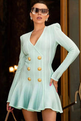 Elite V-neck Long Sleeve Dress