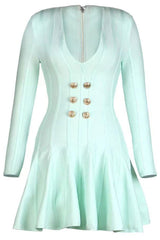 Elite V-neck Long Sleeve Dress