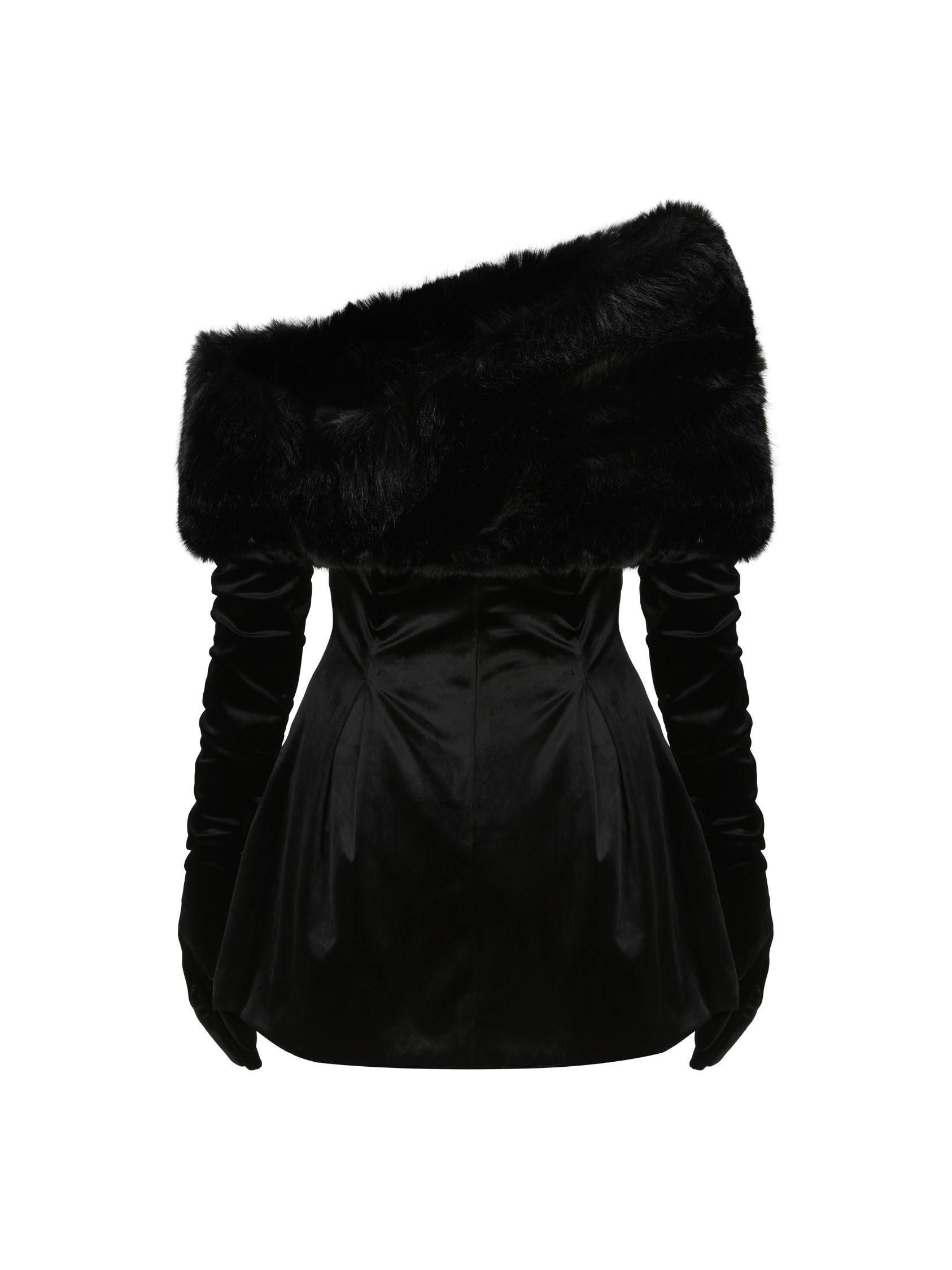 Scarlet Luxe Velvet Black Dress