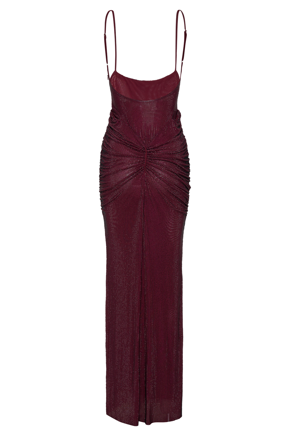 ROSETE LUXE ELEGANT DIAMANTE MAXI DRESS-RED