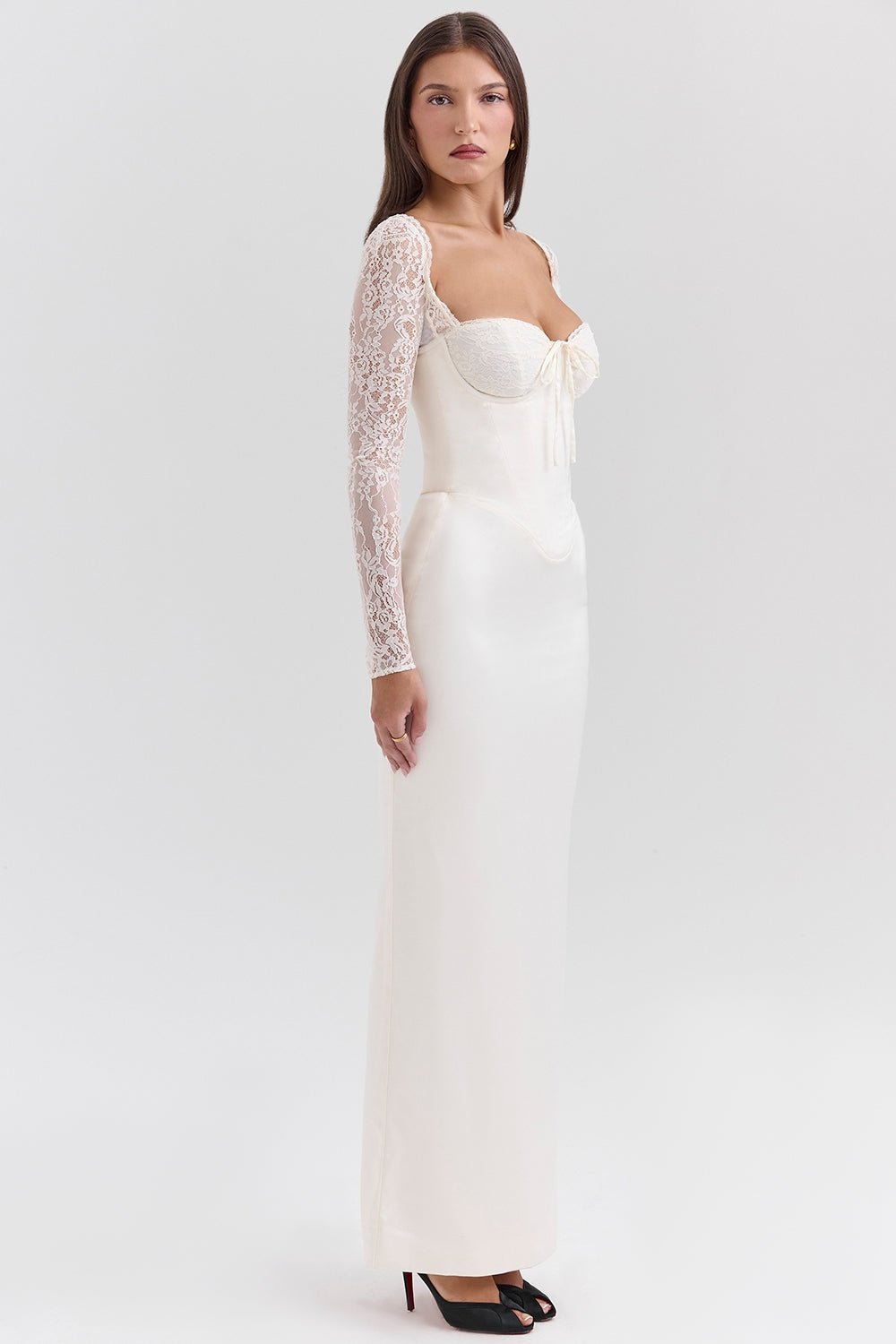 CHIC ELEGANT MAXI LACE DRESS