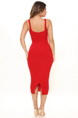 HULA BANDAGE HOLLOW DRESS