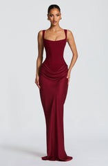 Elerna Maxi dress-Red