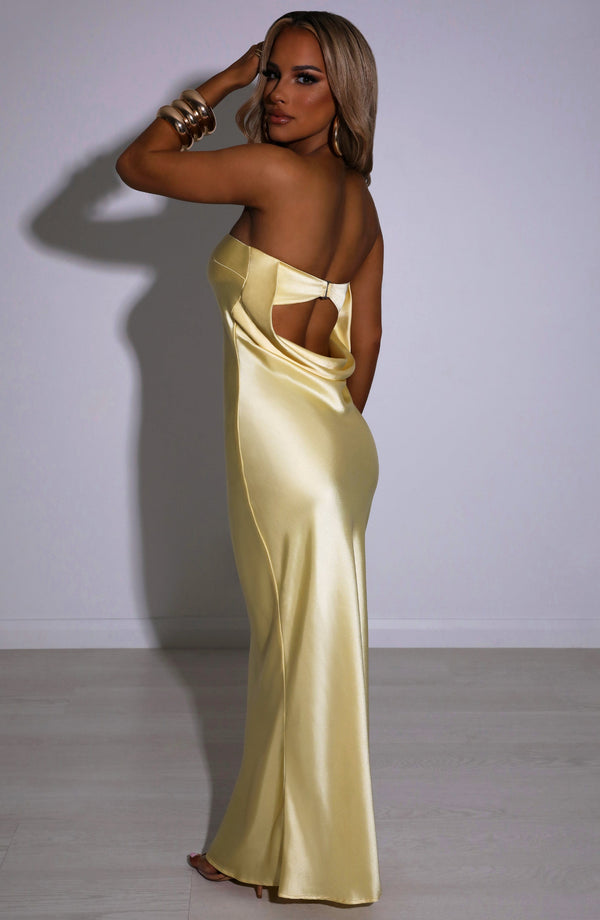 EVERI MAXI DRESS-STRAPLESS SATIN