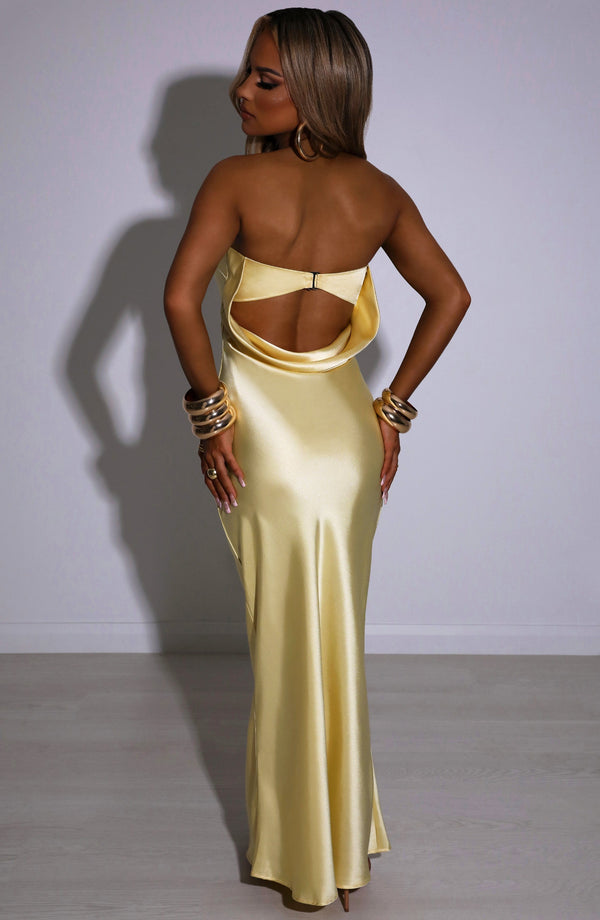 EVERI MAXI DRESS-STRAPLESS SATIN