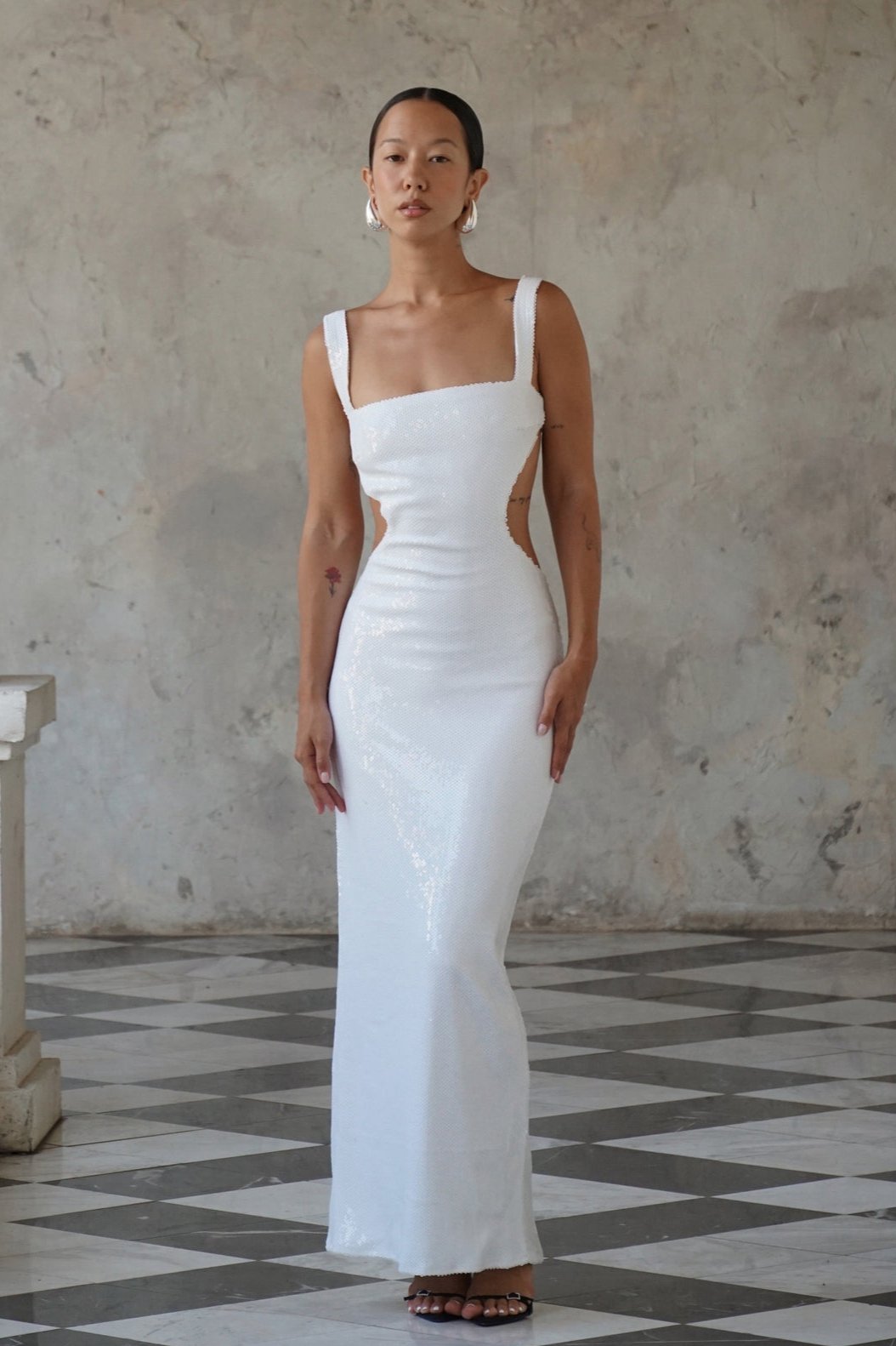 Allure Sequin Cut-Out Backless Dress