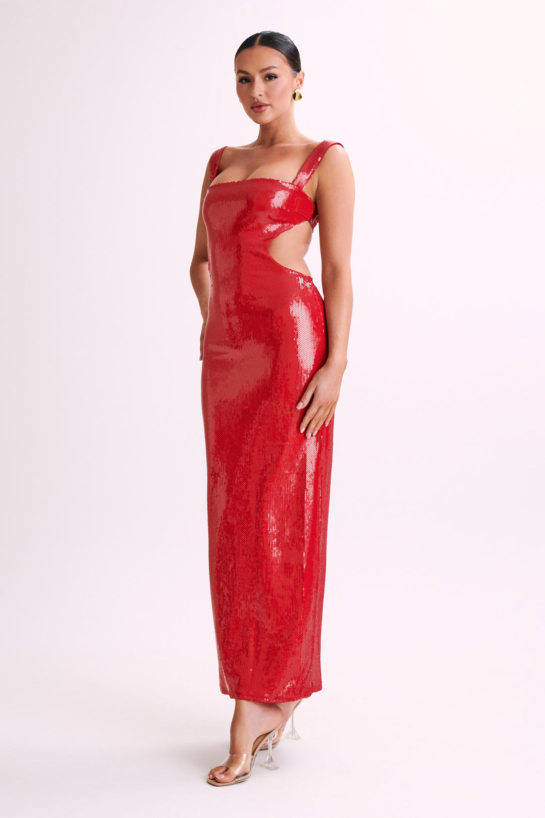 Allure Sequin Cut-Out Backless Dress