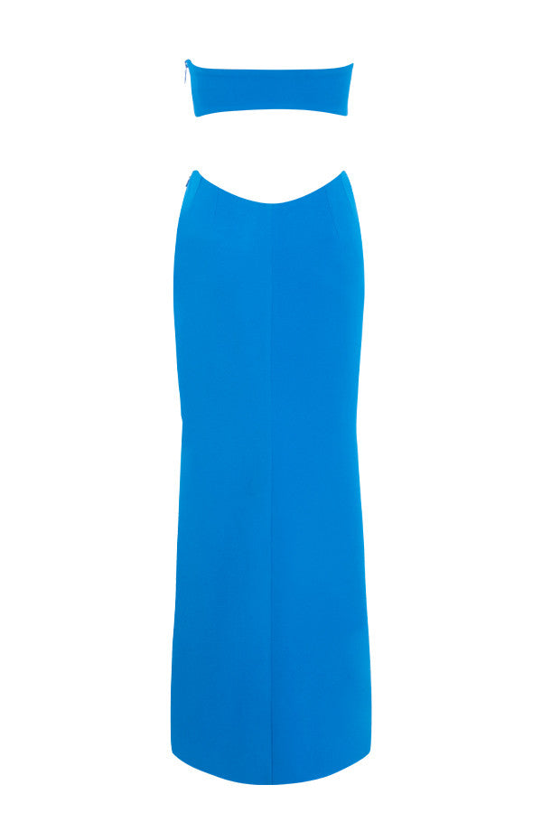 CHARMING STRAPLESS CUT OUT MAXI DRESS