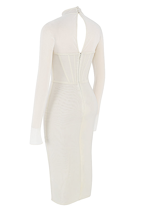 CHIC CORSET MESH MIDI