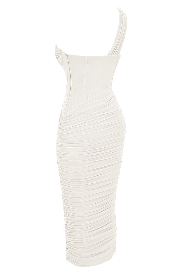 Lemily Cutout One-Shoulder Midi Bandage Dress