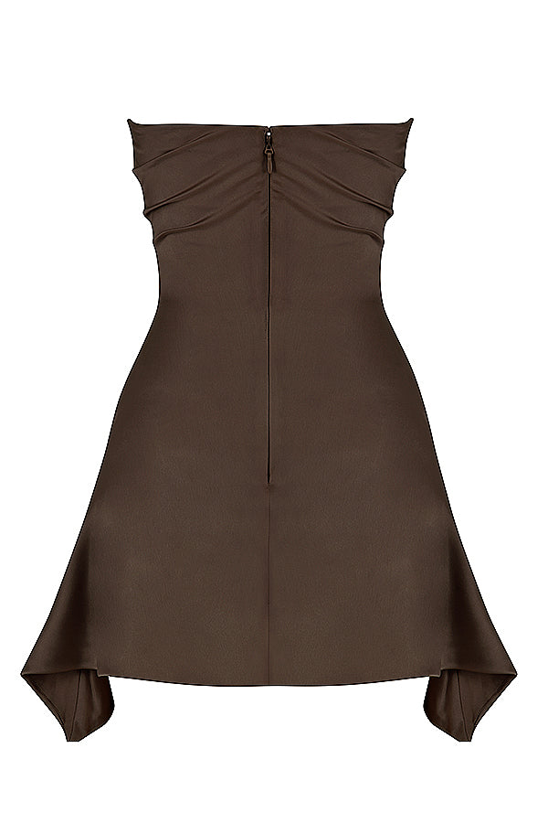 Kellya Manic Draped Strapless Corset Mini Dress