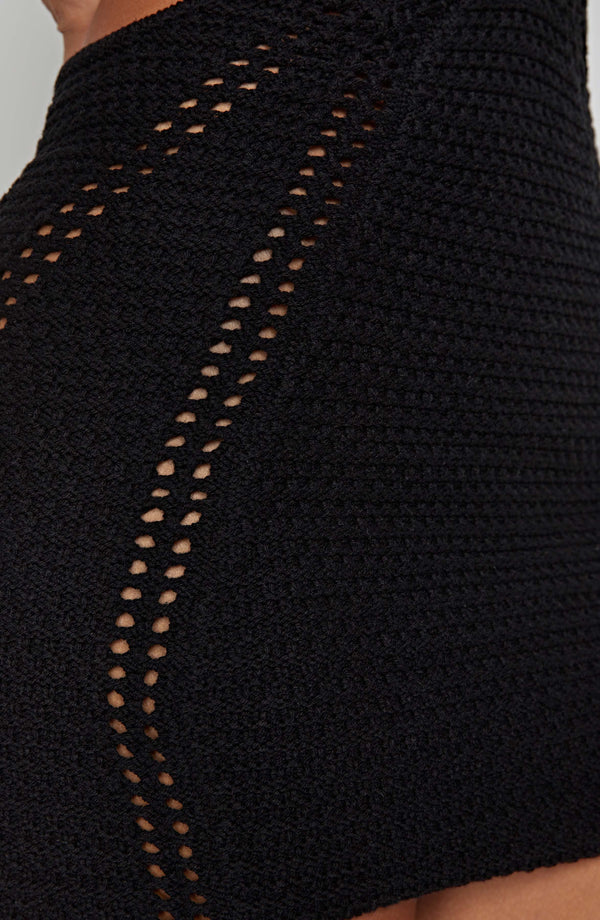 Knitted Backless Hanging Neck Straps Dress
