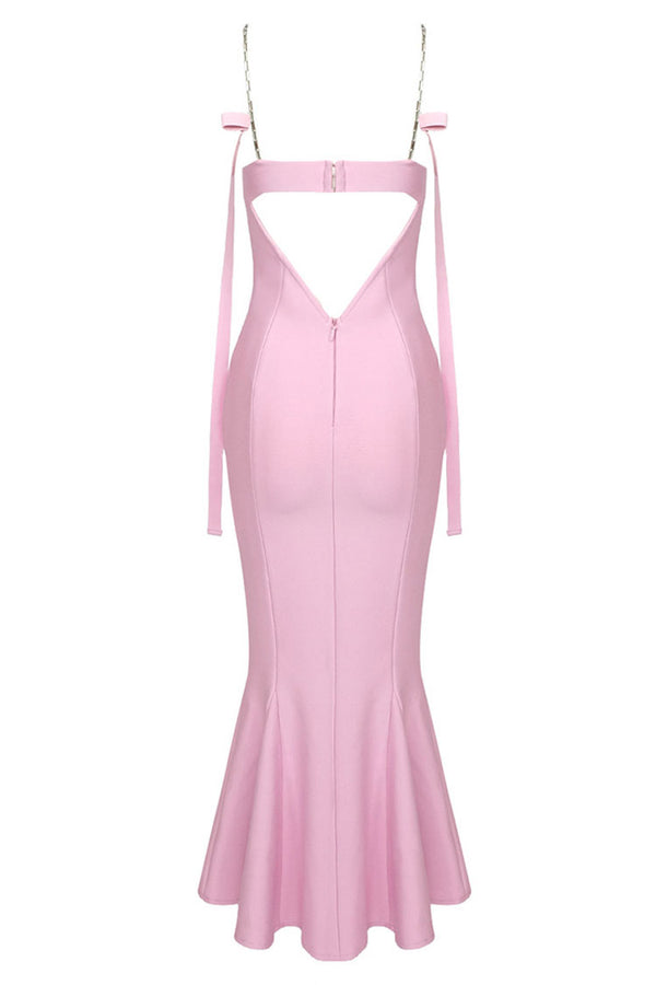 Chain Fishtail Bandage One-piece Dress