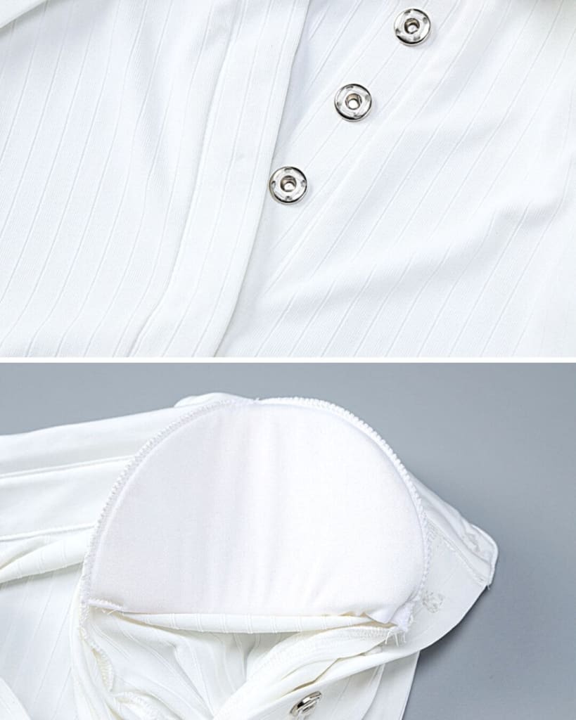 Chic Long Sleeves Collar Feather Cuff Bandage Dress