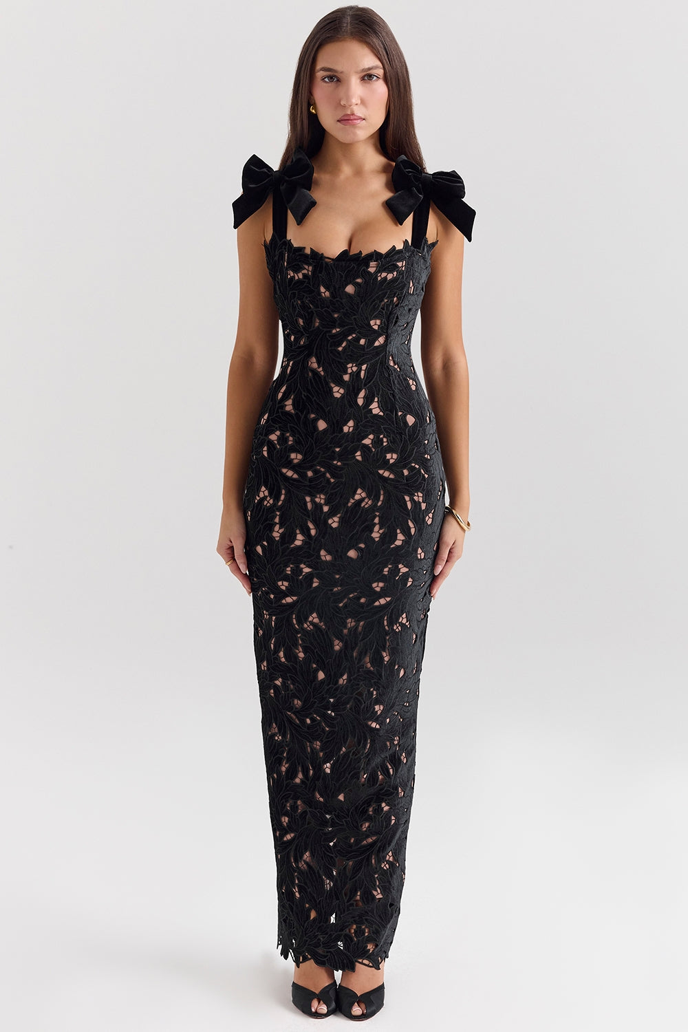 ALERNA ELEGANT MAXI DRESS BLACK – Sokav