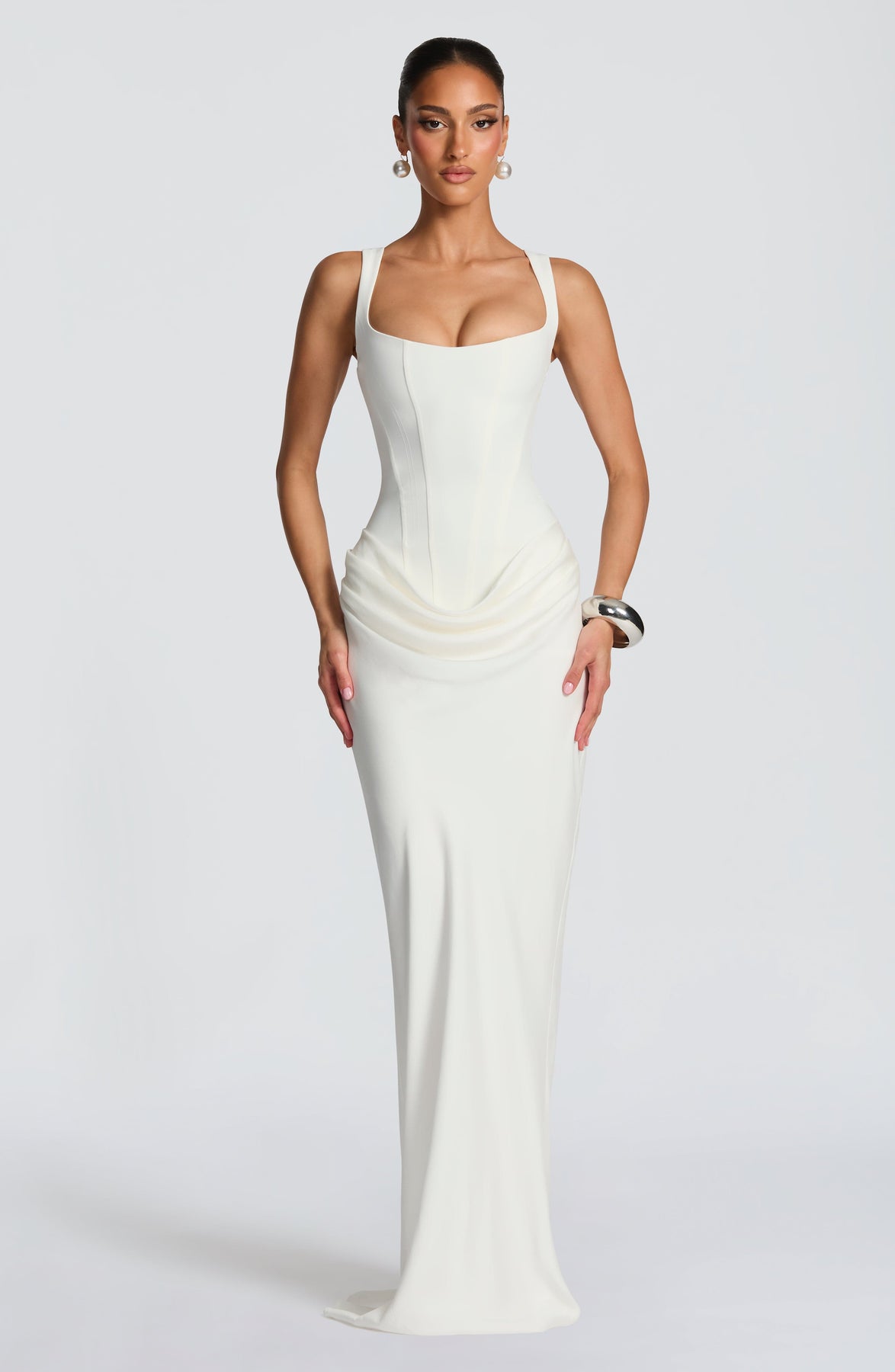Elerna Maxi dress-White
